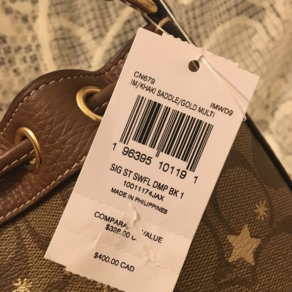 NWT Coach Dempsey Drawstring Bucket Bag 15 - Picture 12 of 12
